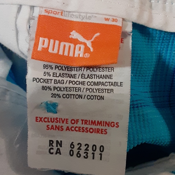 Puma Sport Lifestyle Mens Plaid Golf Shorts - Picture 6 of 6